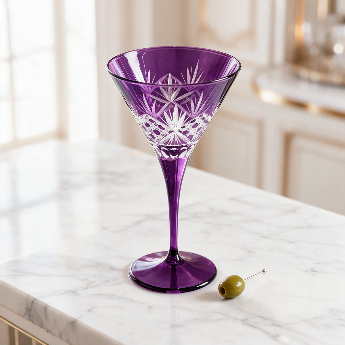 Victorian Cut Martini Glass
