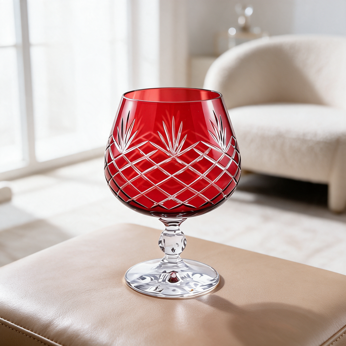 Ara Cut Crystal Cognac Glass