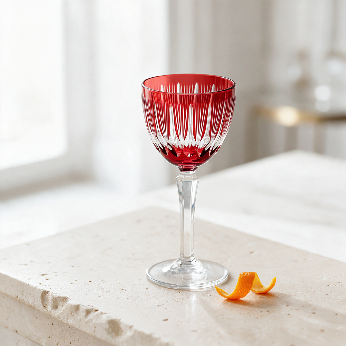 Grape Vintage Cut Crystal Cocktail Glass