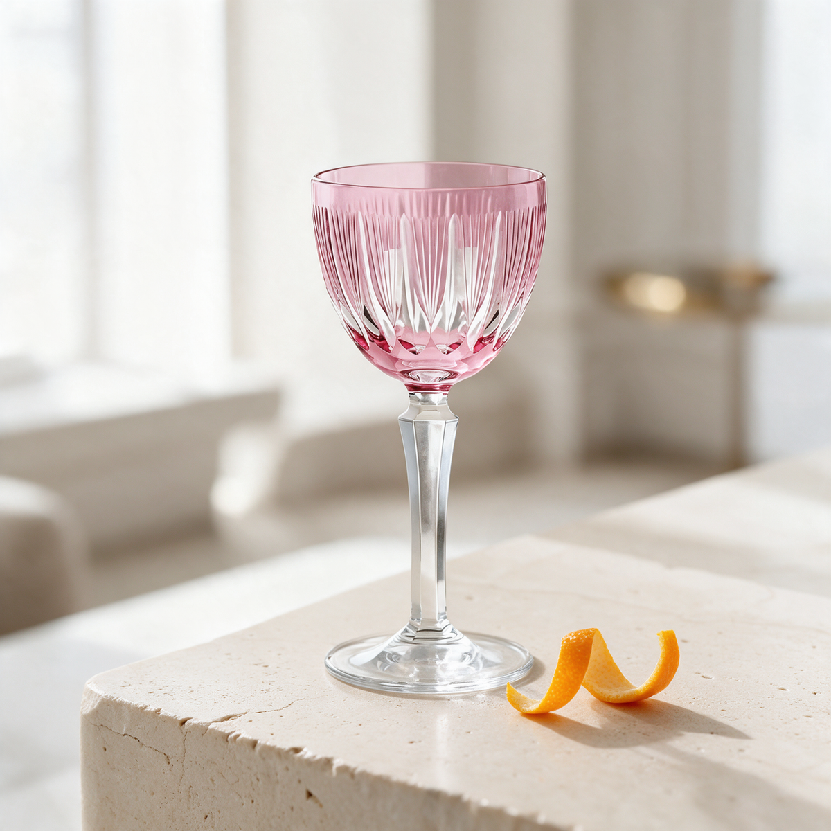 Grape Vintage Cut Crystal Cocktail Glass