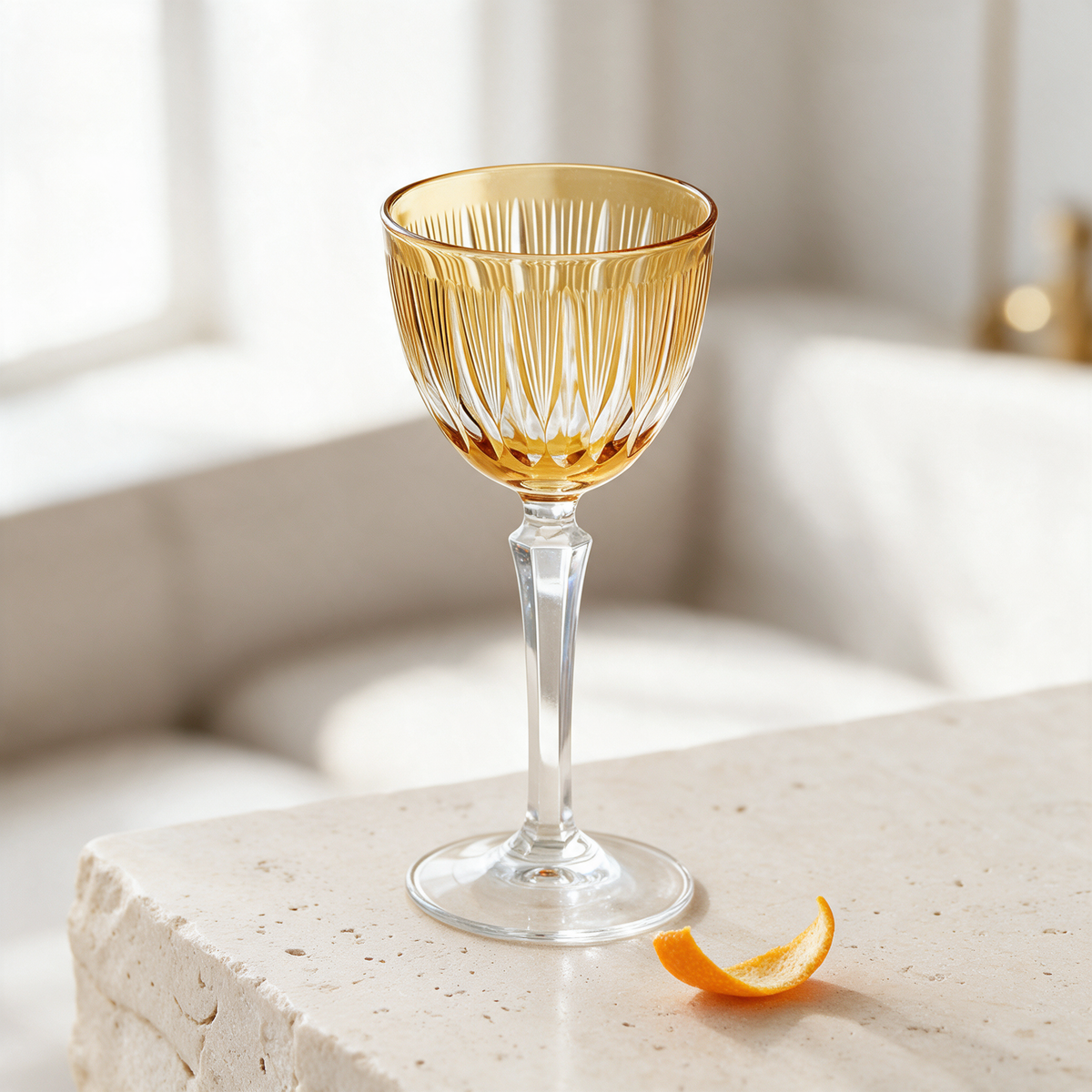 Grape Vintage Cut Crystal Cocktail Glass