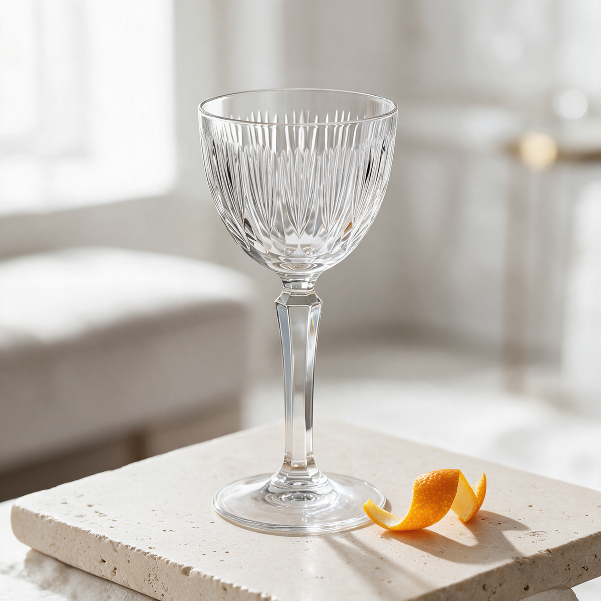 Grape Vintage Cut Crystal Cocktail Glass