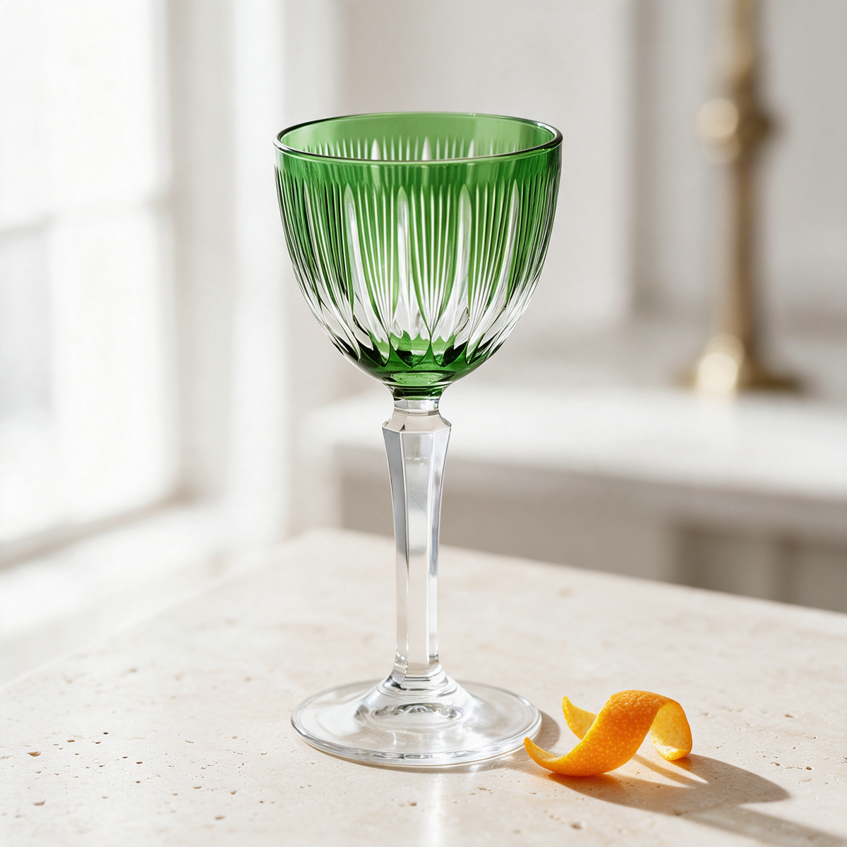 Grape Vintage Cut Crystal Cocktail Glass
