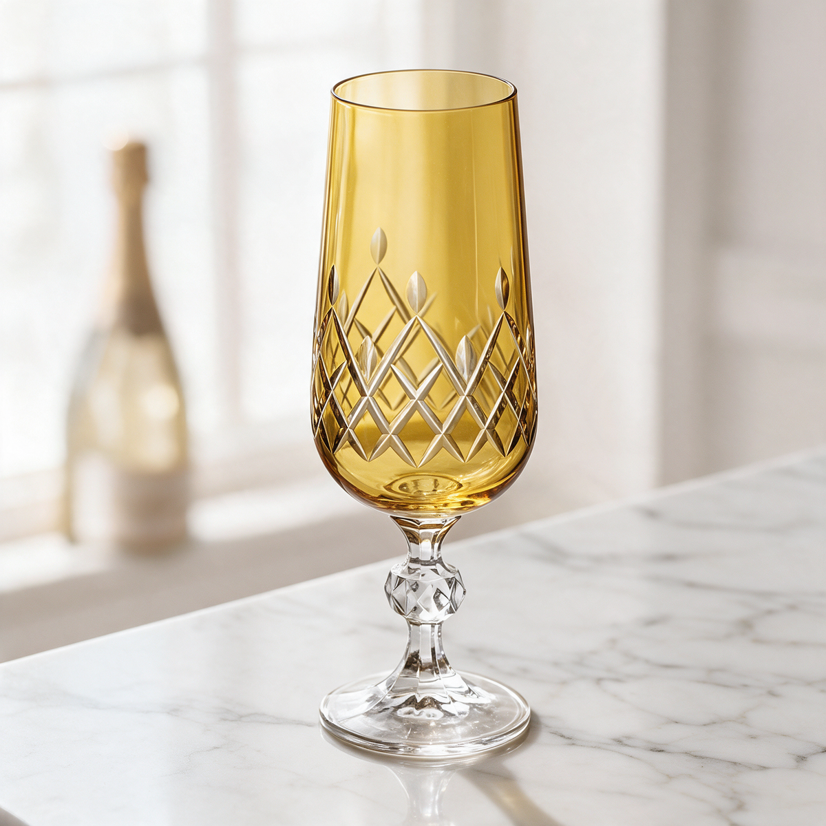 Aria Cut Crystal Champagne Flute