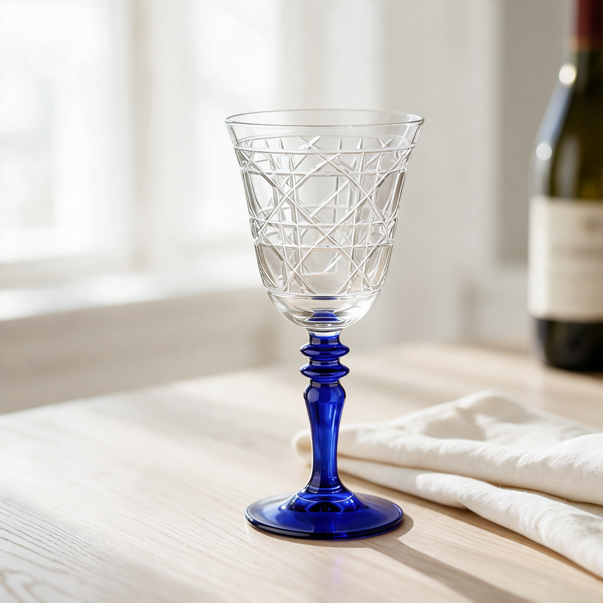 Gloria Hybrid Cut Crystal Wine Glass