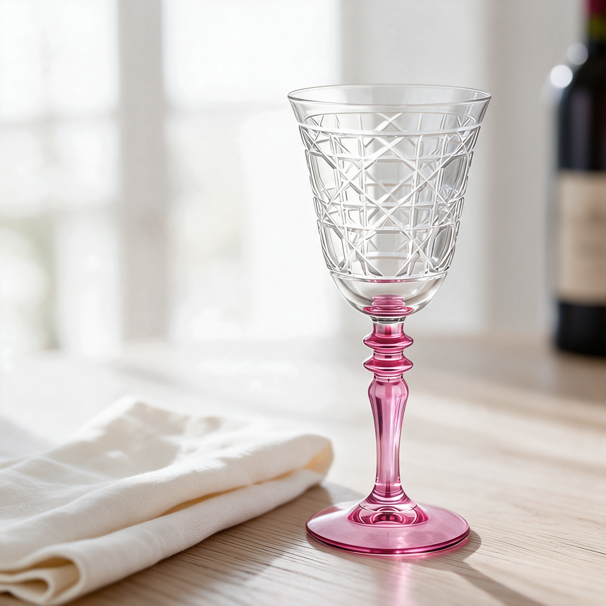 Gloria Hybrid Cut Crystal Wine Glass