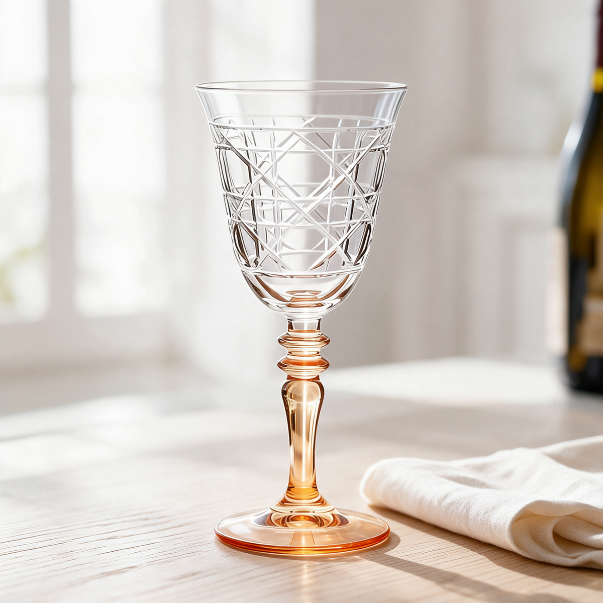 Gloria Hybrid Cut Crystal Wine Glass