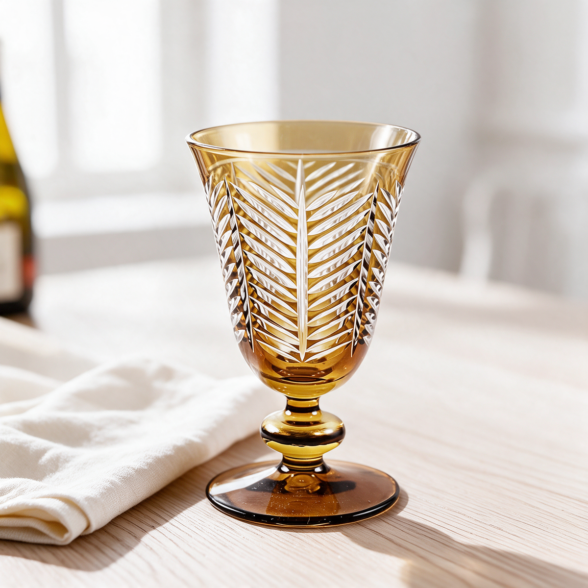 Lanza Cut Crystal Wine Goblet