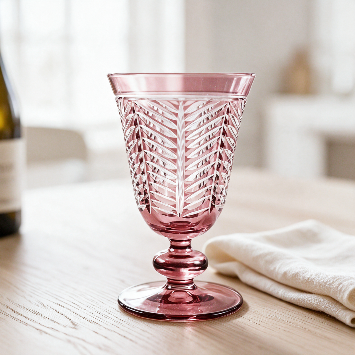 Lanza Cut Crystal Wine Goblet