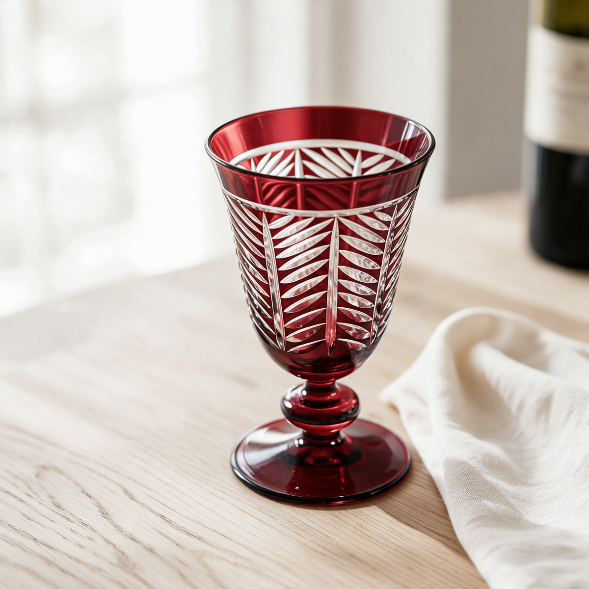 Lanza Cut Crystal Wine Goblet