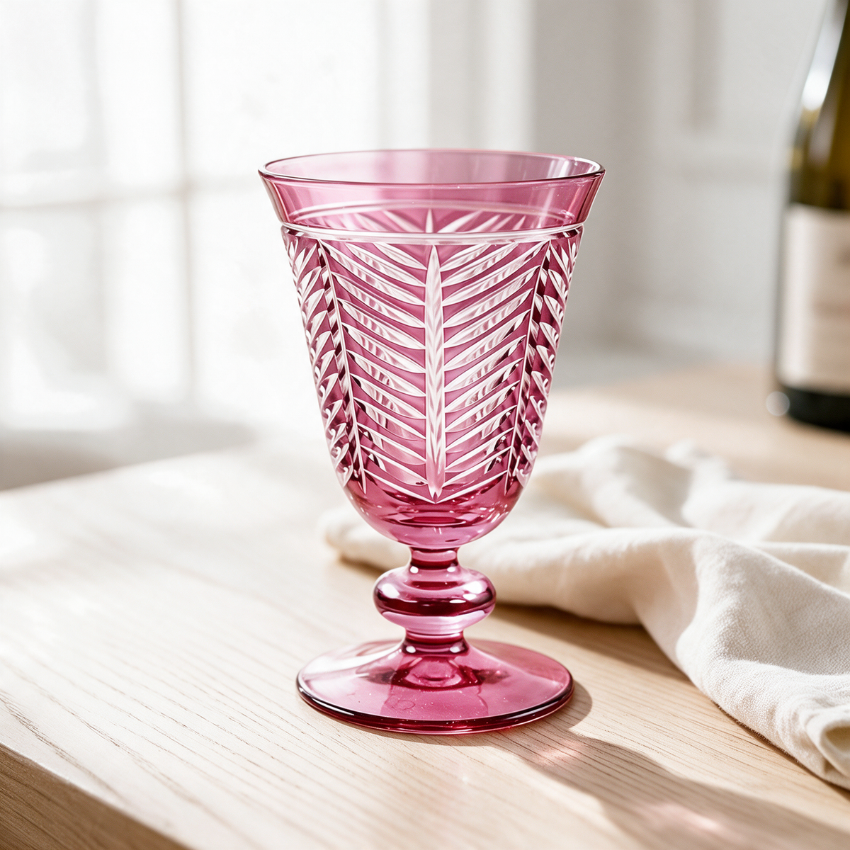 Lanza Cut Crystal Wine Goblet