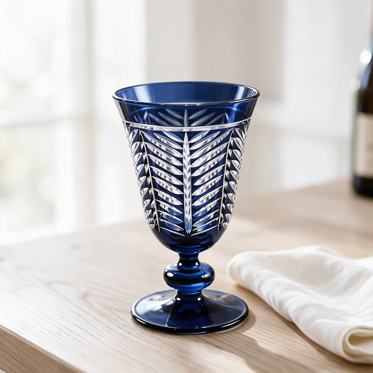 Lanza Cut Crystal Wine Goblet
