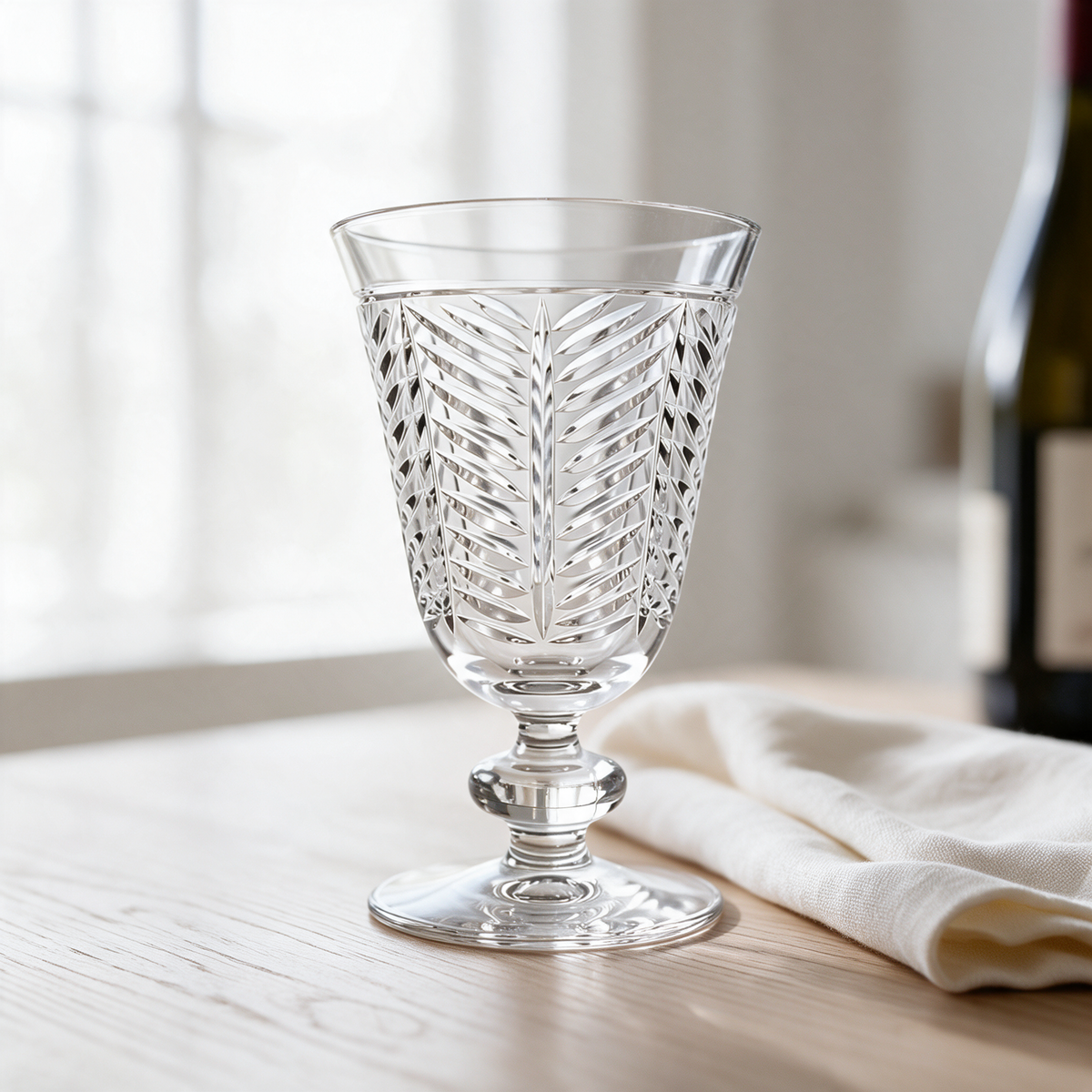 Lanza Cut Crystal Wine Goblet