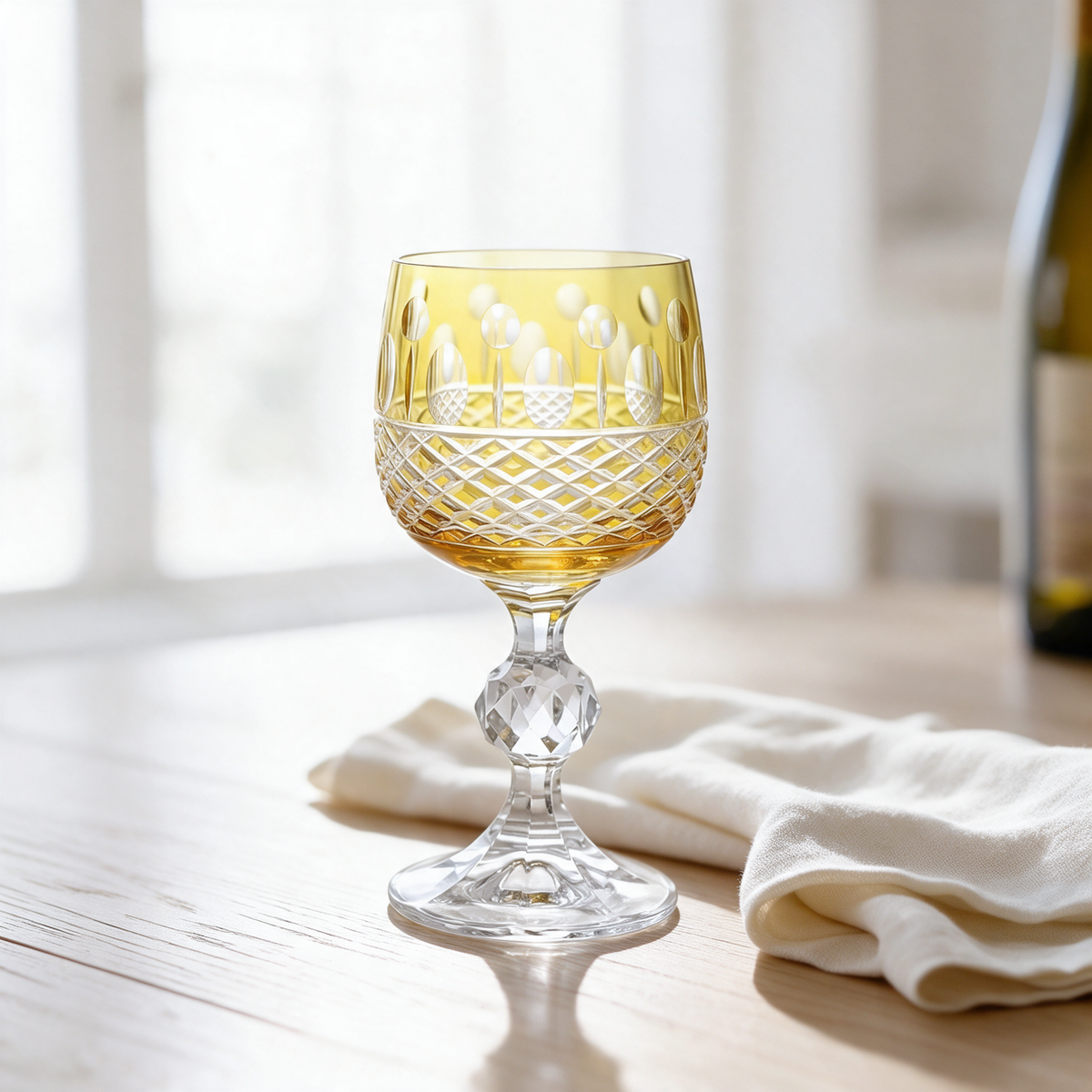 Ophelia Cut Crystal Wine Goblet