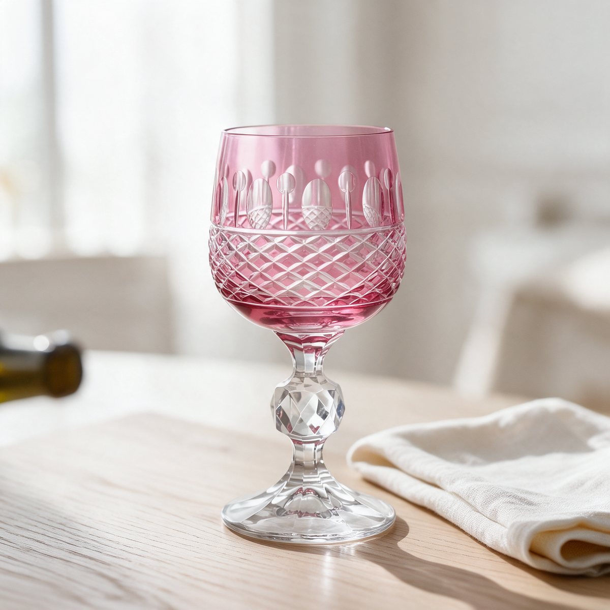 Ophelia Cut Crystal Wine Goblet