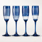 Wilshire Jewel Cut Champagne Flutes, Set Of 4