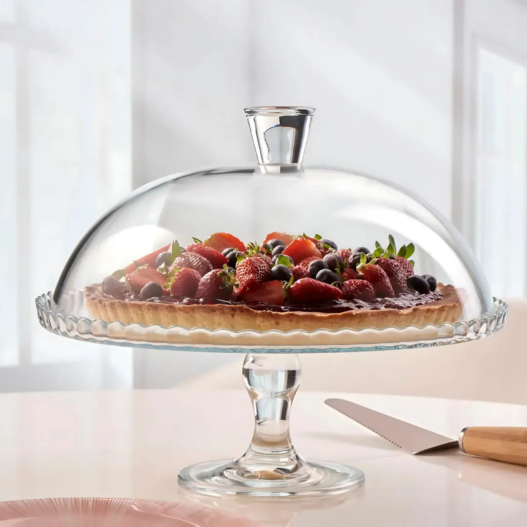 Paşabahçe 95200 Patisserie Ayaklı Kapaklı Fanus - 32 Cm