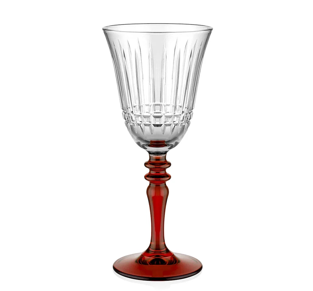 Luna Hybrid Cut Crystal Wine Glasses - Set Of 2 - Margerie Crystal USA
