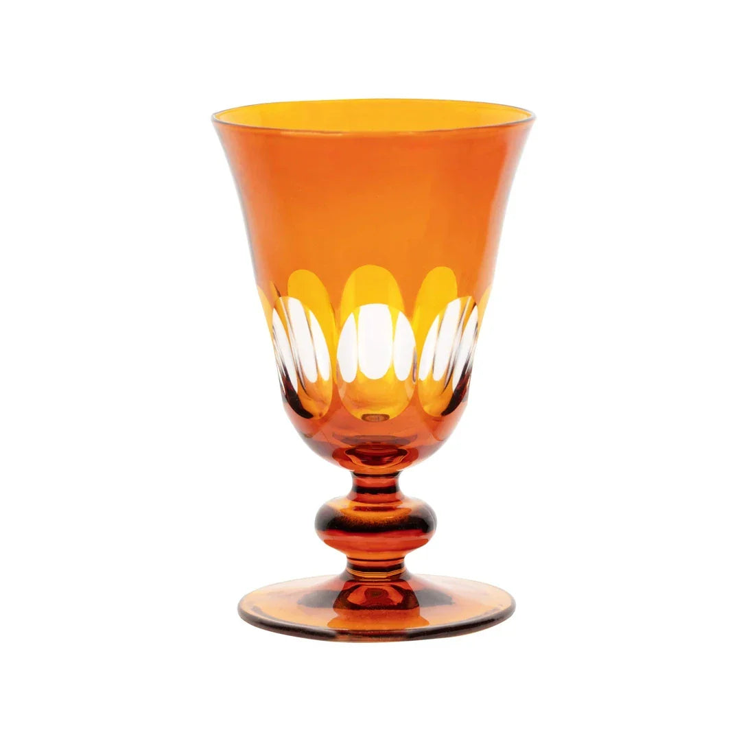 Nora Cut Crystal Wine Goblet - Set Of 2 - Margerie Crystal USA