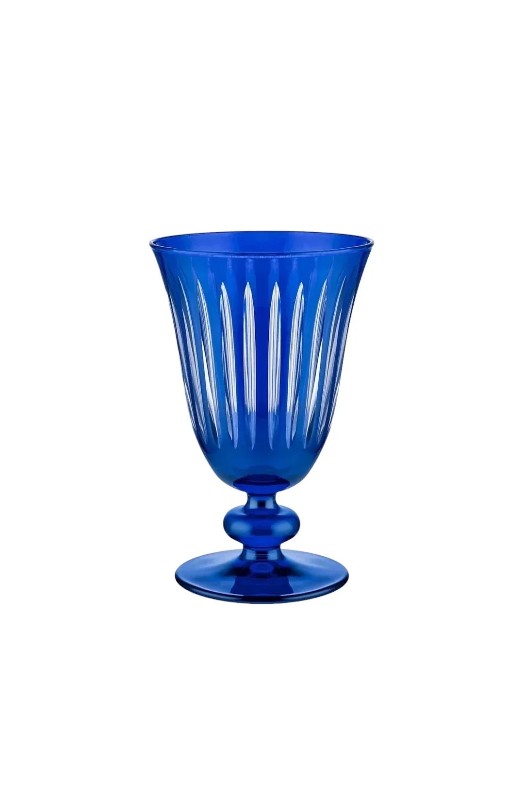 Stella Cut Crystal Wine Goblet - Set Of 2 - Margerie Crystal USA