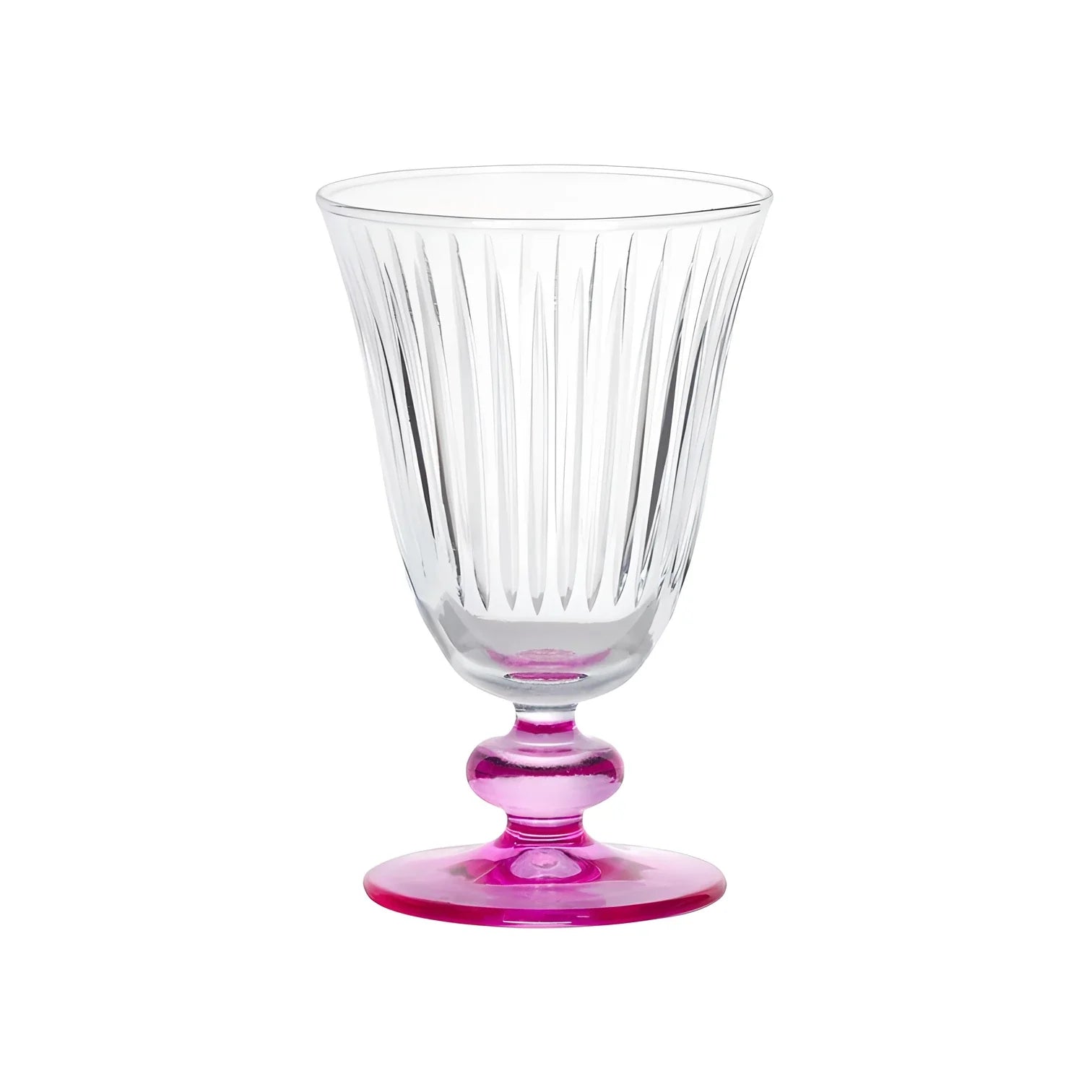 Stella Hybrid Cut Crystal Wine Goblet - Set Of 2 - Margerie Crystal USA