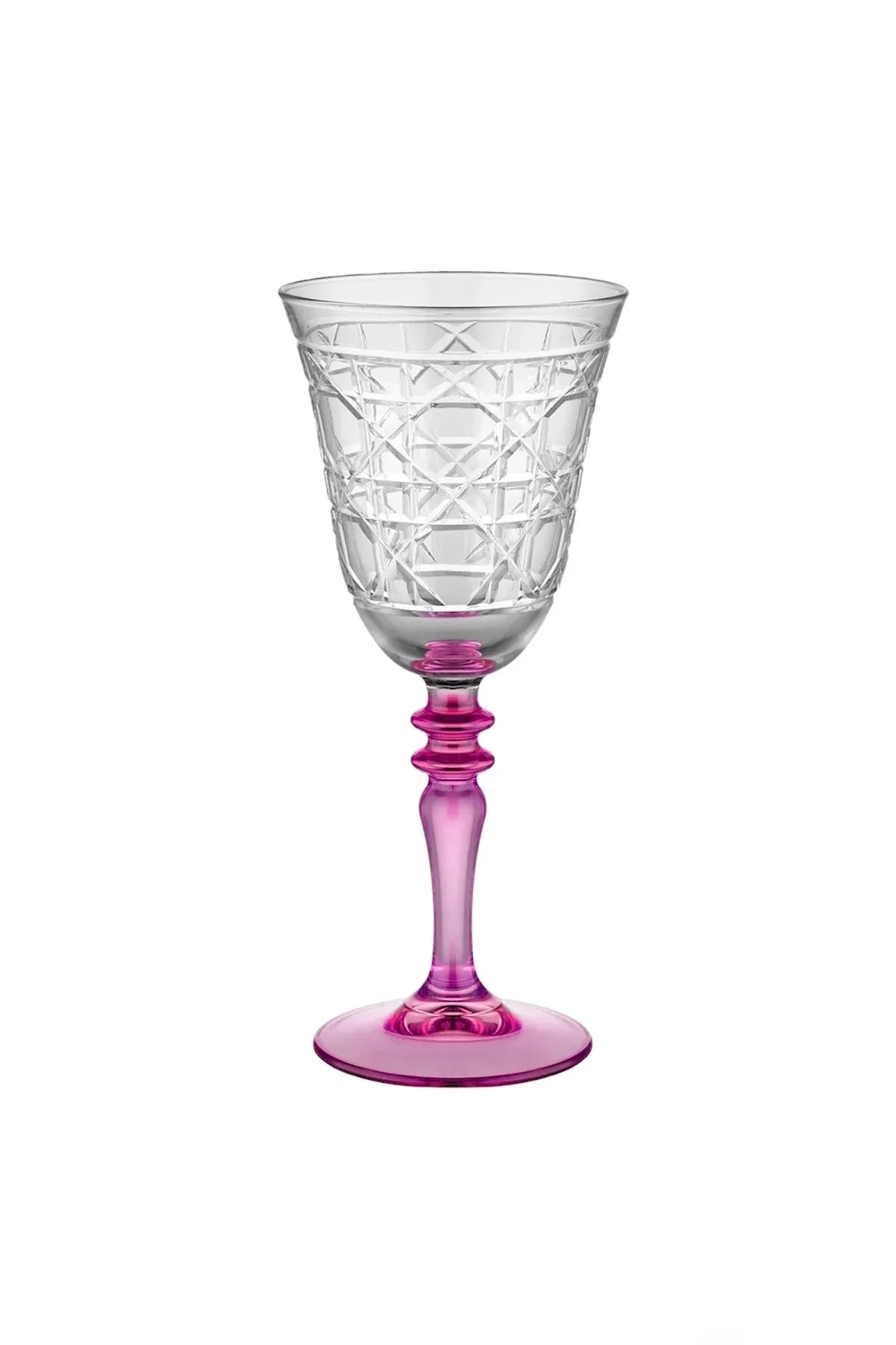 Gloria Hybrid Cut Crystal Wine Glasses - Set Of 2 - Margerie Crystal USA