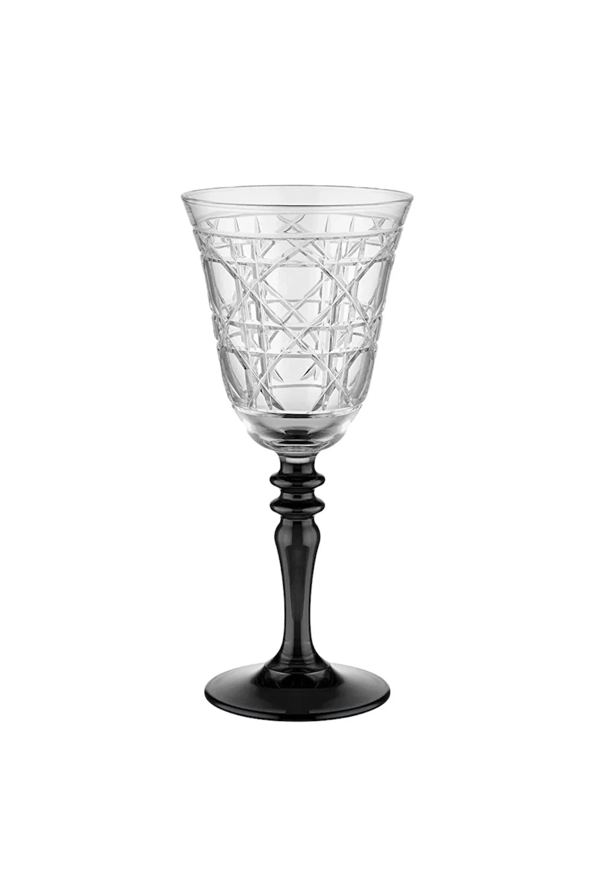 Gloria Hybrid Cut Crystal Wine Glasses - Set Of 2 - Margerie Crystal USA