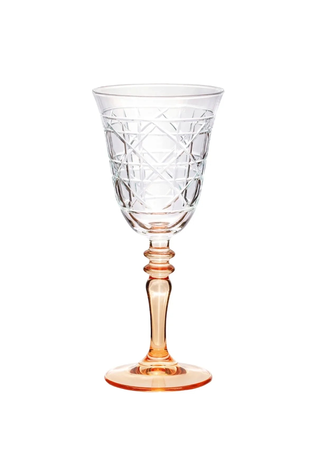 Gloria Hybrid Cut Crystal Wine Glasses - Set Of 2 - Margerie Crystal USA
