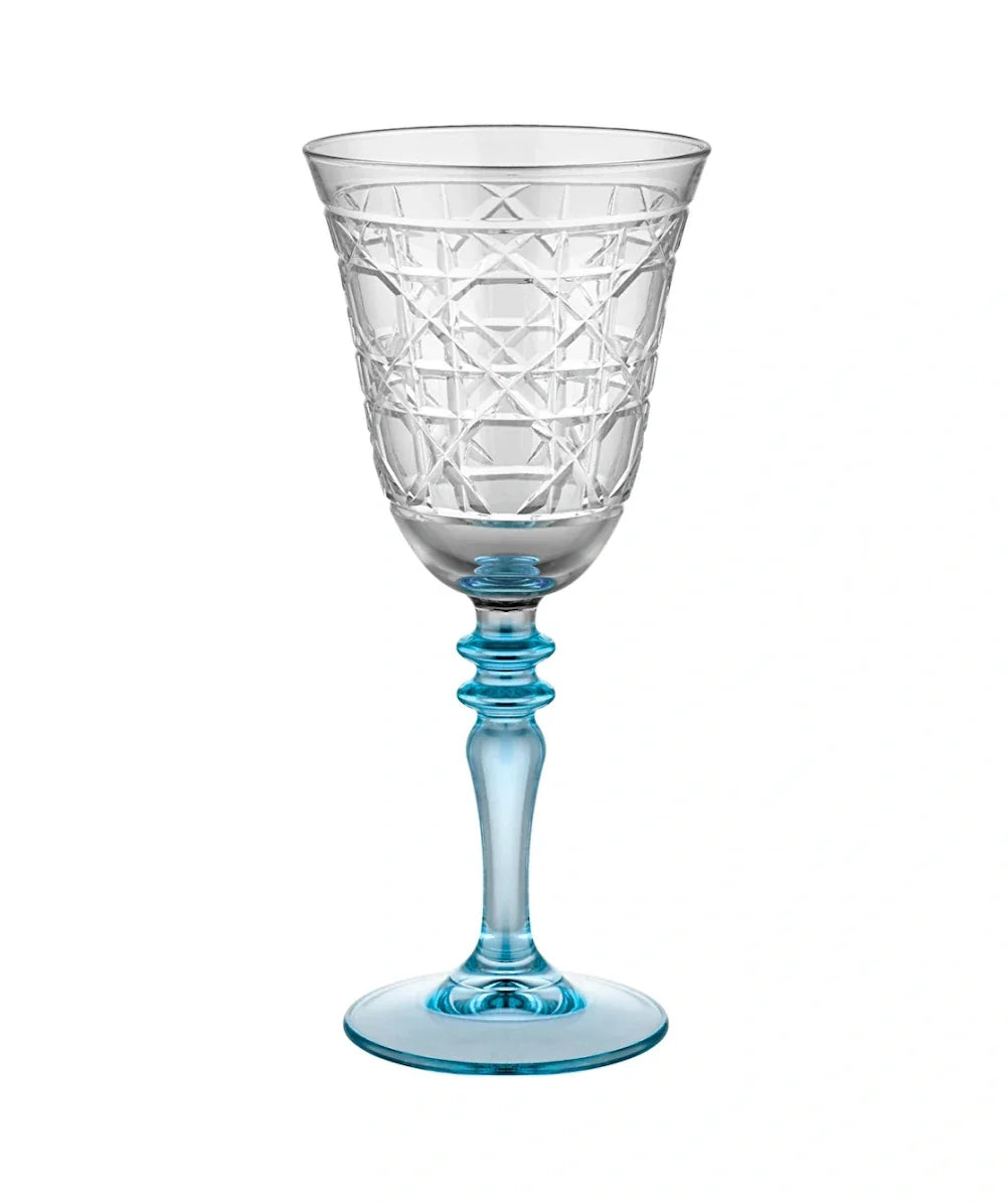 Gloria Hybrid Cut Crystal Wine Glasses - Set Of 2 - Margerie Crystal USA