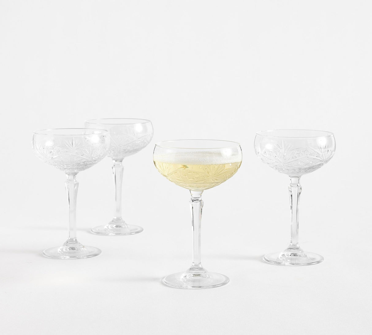 Antique Cut Coupe Glasses