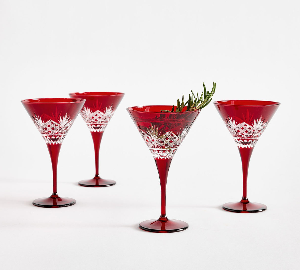 Antique Cut Martini Glasses