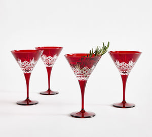 Antique Cut Martini Glasses