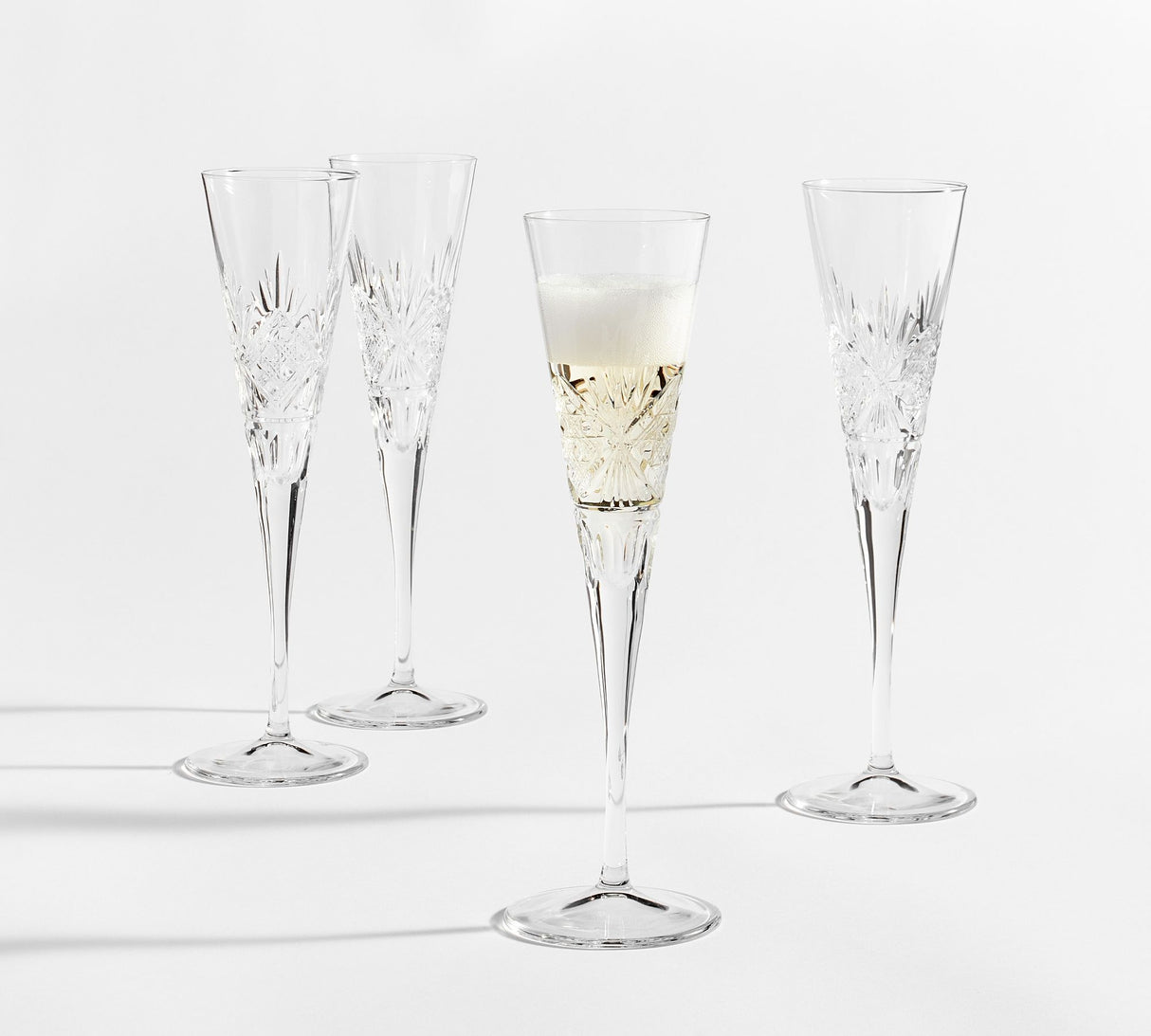 Antique Cut Champagne Flutes