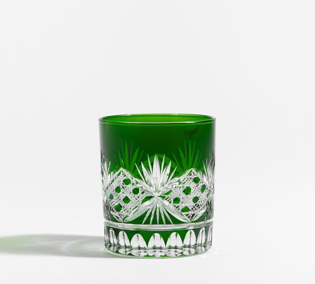 Antique Cut Double Old Fashioned Glasses
