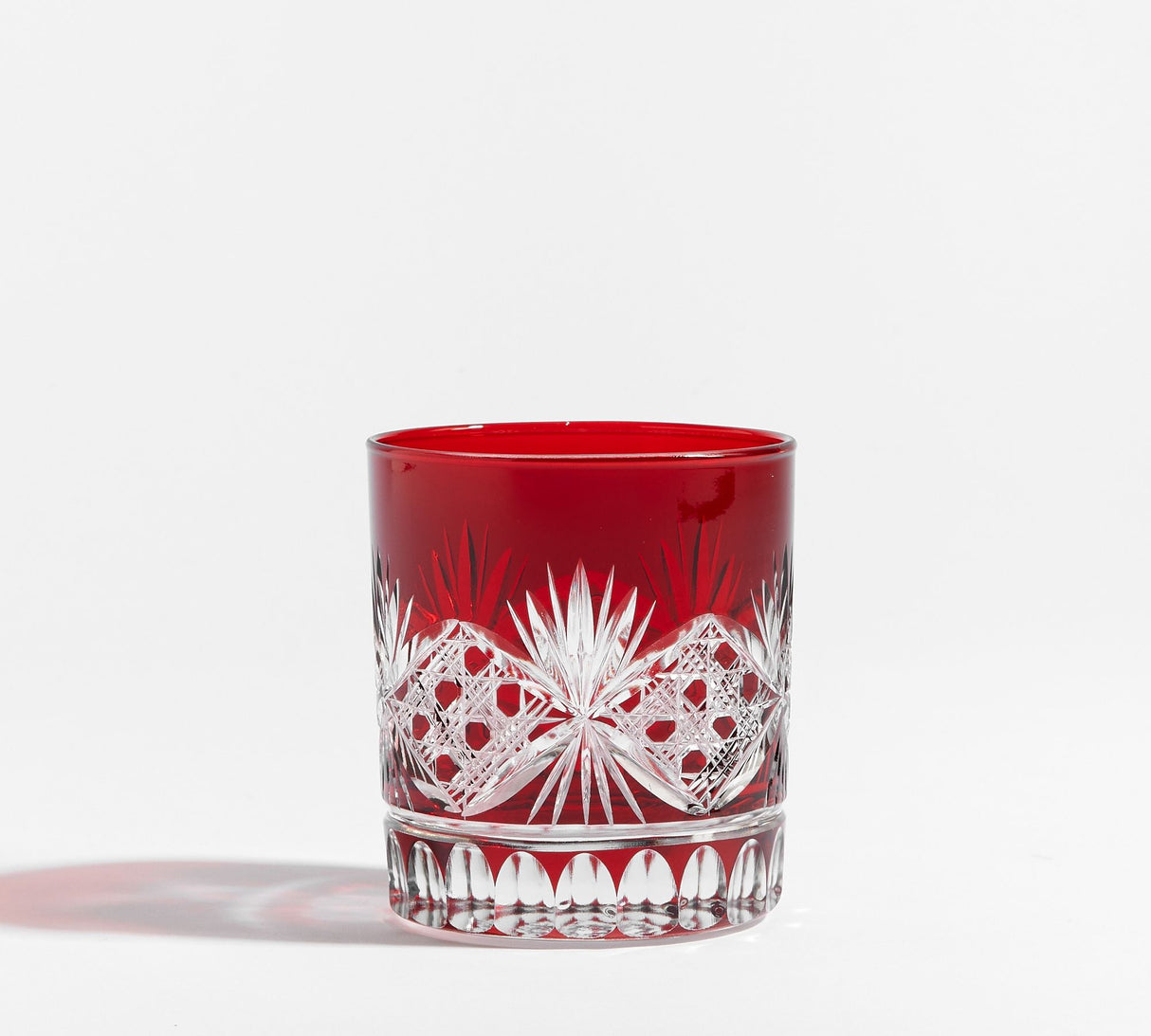 Antique Cut Double Old Fashioned Glasses