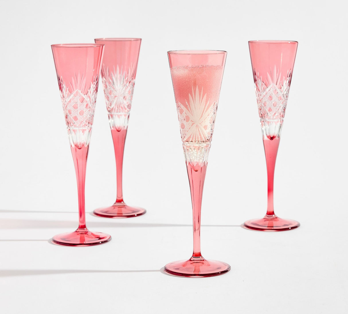 Antique Cut Champagne Flutes