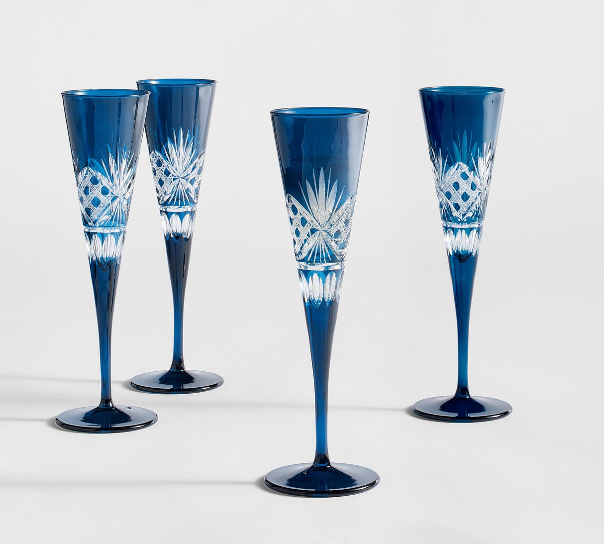 Antique Cut Champagne Flutes