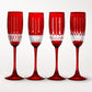 Wilshire Jewel Cut Champagne Flutes, Set Of 4