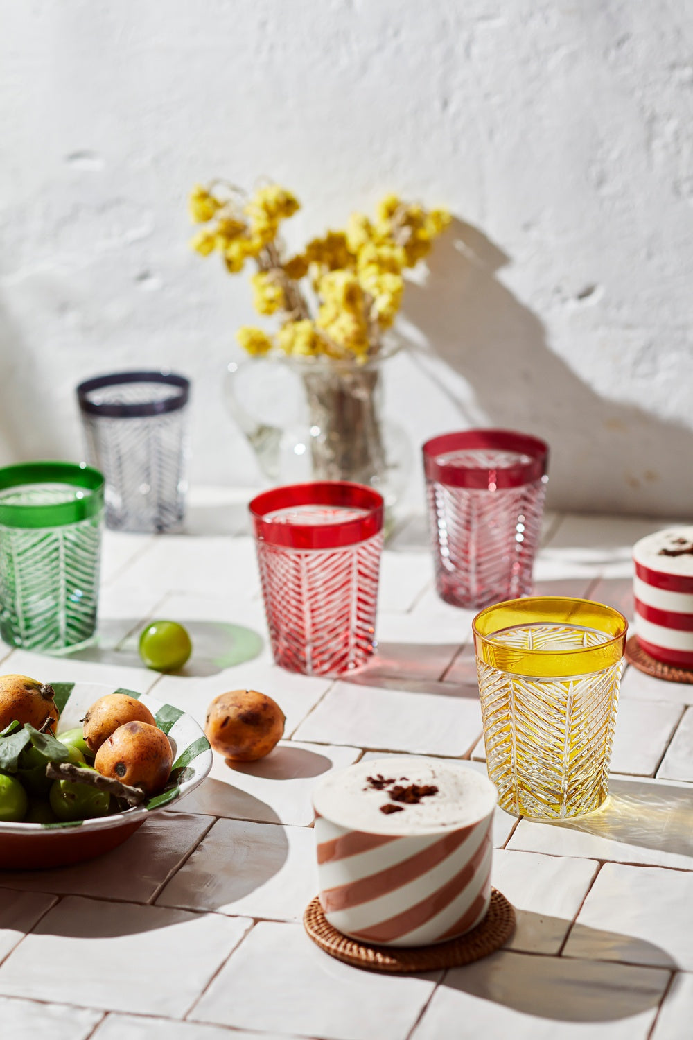 Lanza Cut Crystal Tumblers - Set Of 2 - Margerie Crystal USA