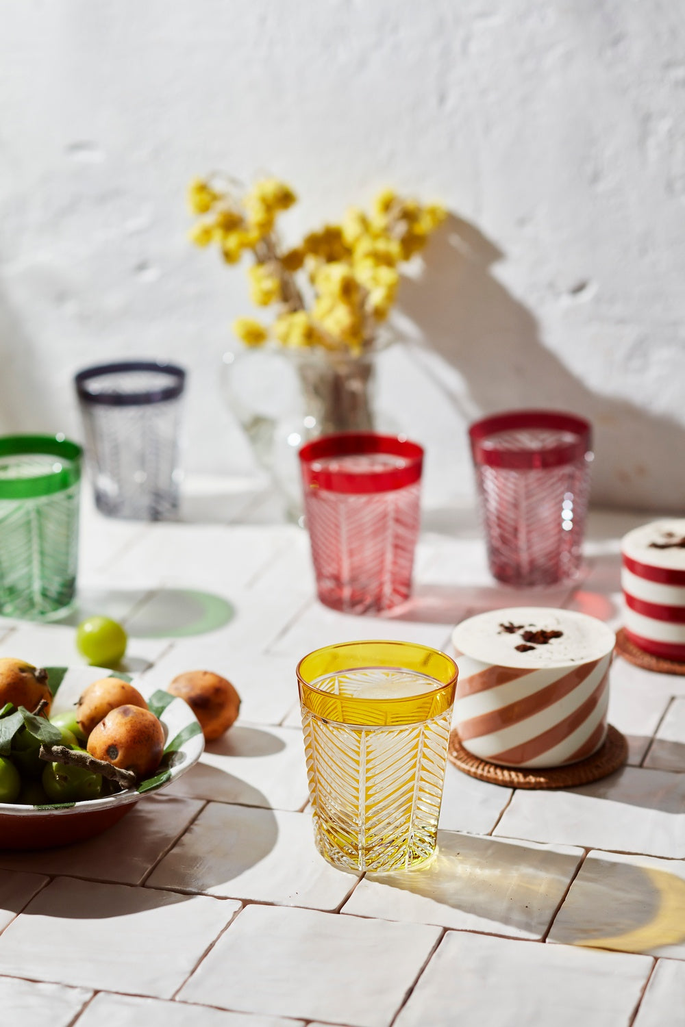 Lanza Cut Crystal Tumblers - Set Of 2 - Margerie Crystal USA