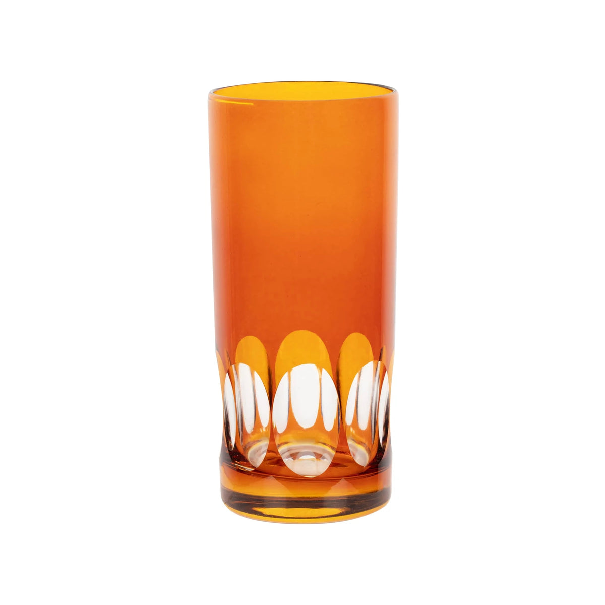 Verre long drink en cristallin taillé Nora